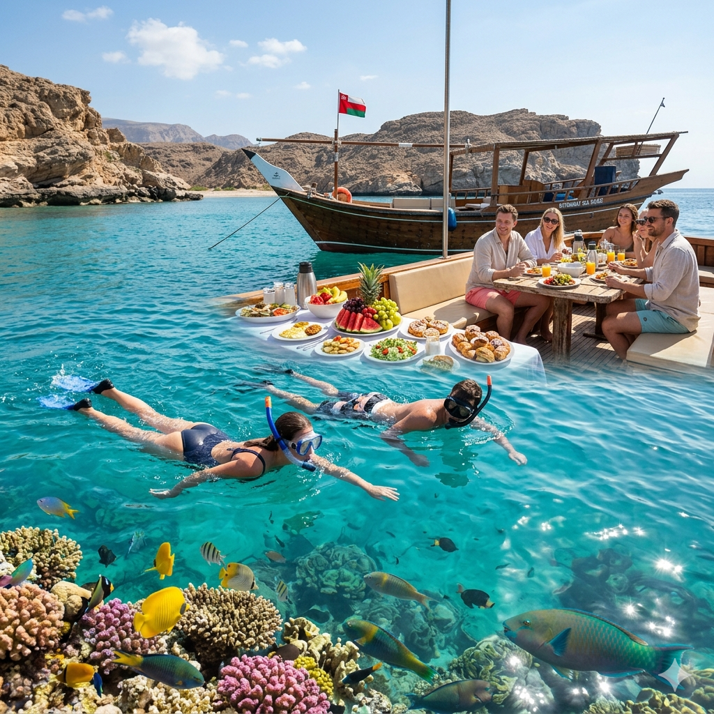 Daymaniat Islands Snorkeling Trip with Brunch