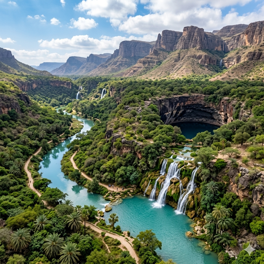 Wadi Derbat, Jabal Samhan, & Sinkhole Full-Day Tour